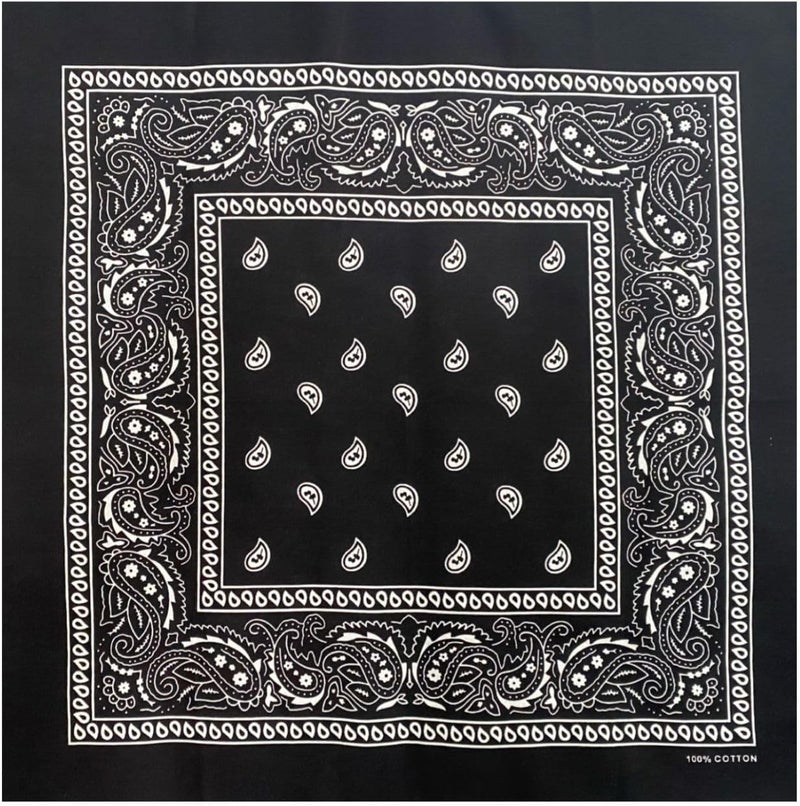 MD Style 3 PCS 100% Cotton Bandana for Men & Women 22" x 22" Paisely Pattern Handkerchief Headband Scarf - Image 3